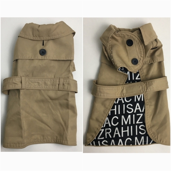 Isaac Mizrahi x Target Dog Trench Coat Small Beige Belted - Picture 1 of 11